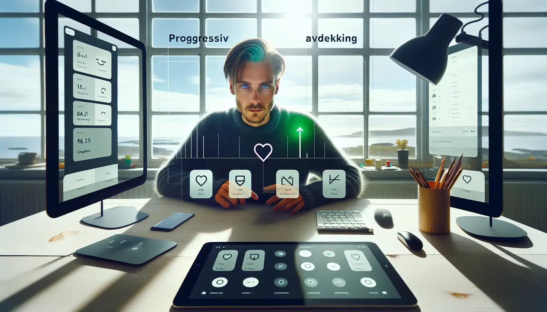 Norwegian designer reviews multi-device ui showing key interaction design patterns.