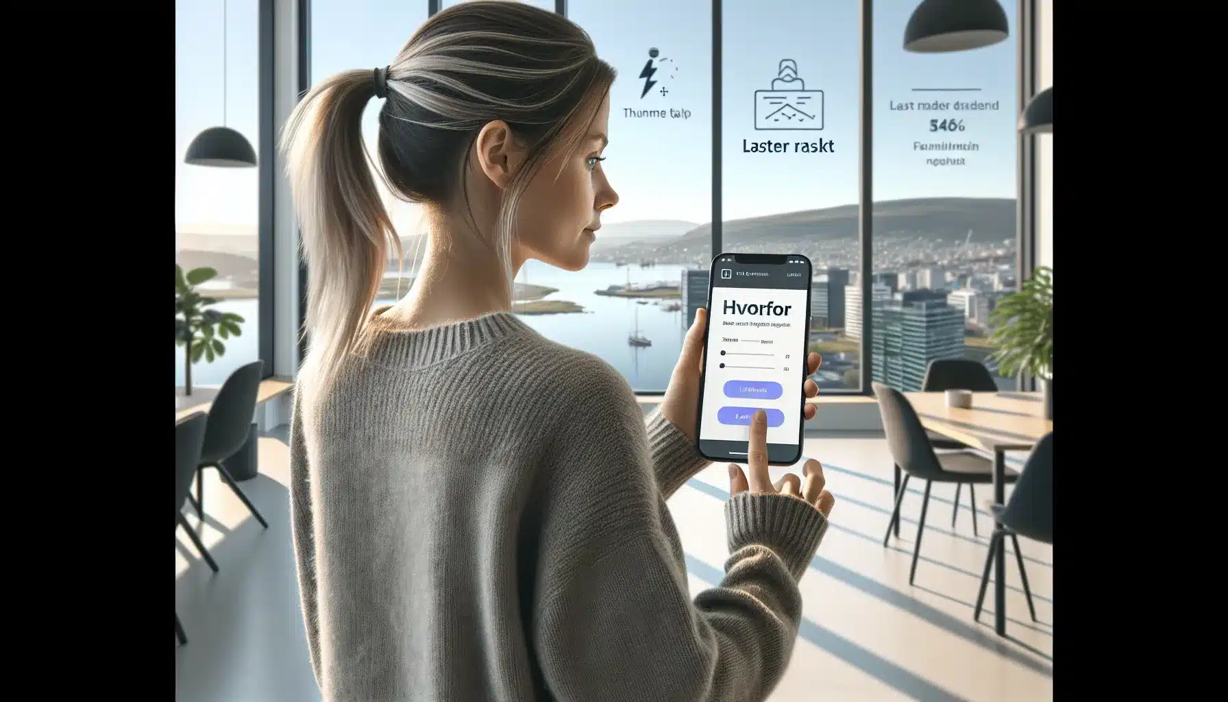 Designer testing a mobile landing page with clear cta, form, and social proof.