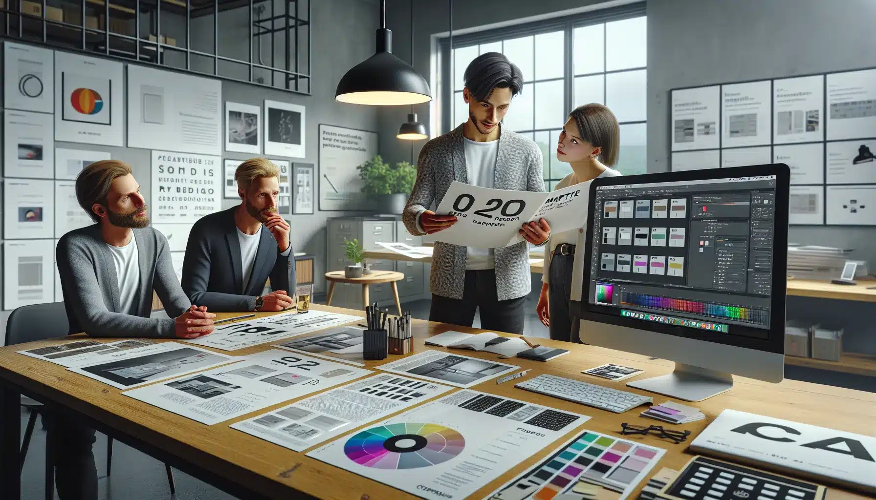 Grafisk terminologi forklart: en guide for nybegynnere 2 Designer explains bleed, cmyk, and pdf export settings to a client.